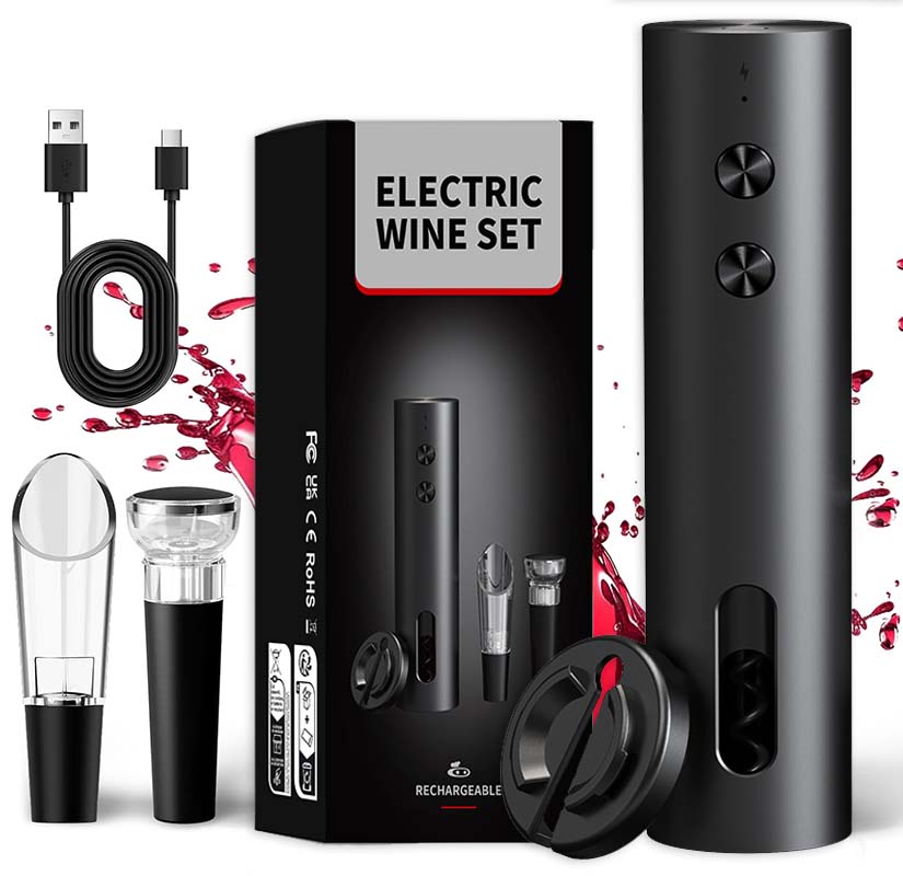 Wine Opener Electric - 4-in-1 Electric Bottle Wine Opener Set