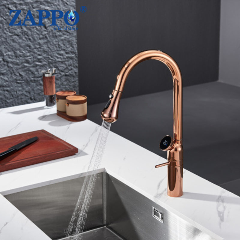 Kitchen Appliances Germany - ZAPPO 3 Modes Kitchen Faucet Rose