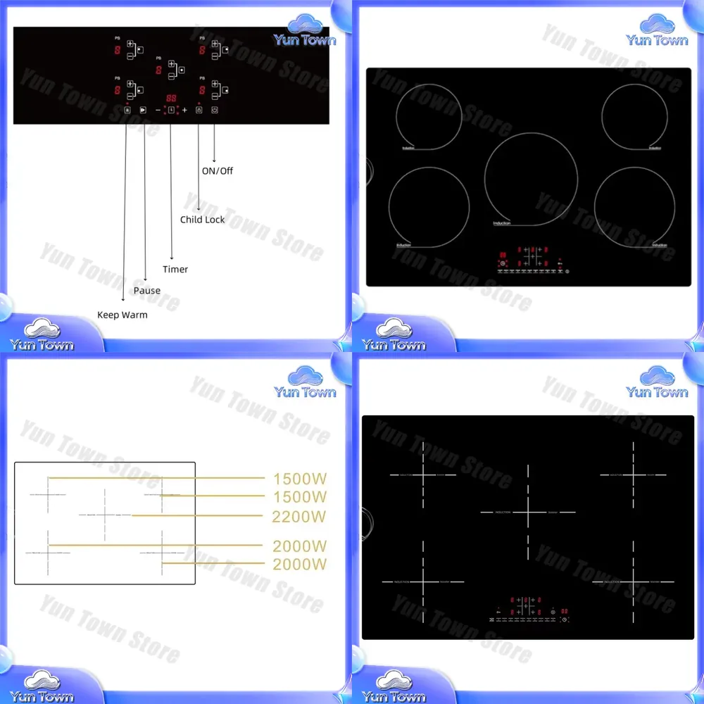 Kitchen Appliances Price - 5 Burner Electric Stove for Built-In