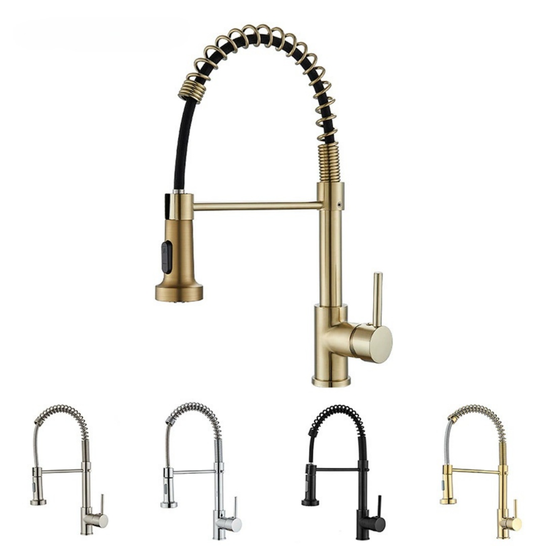 Kitchen Appliances Germany - Brushed Gold Kitchen Faucets Brass Antique