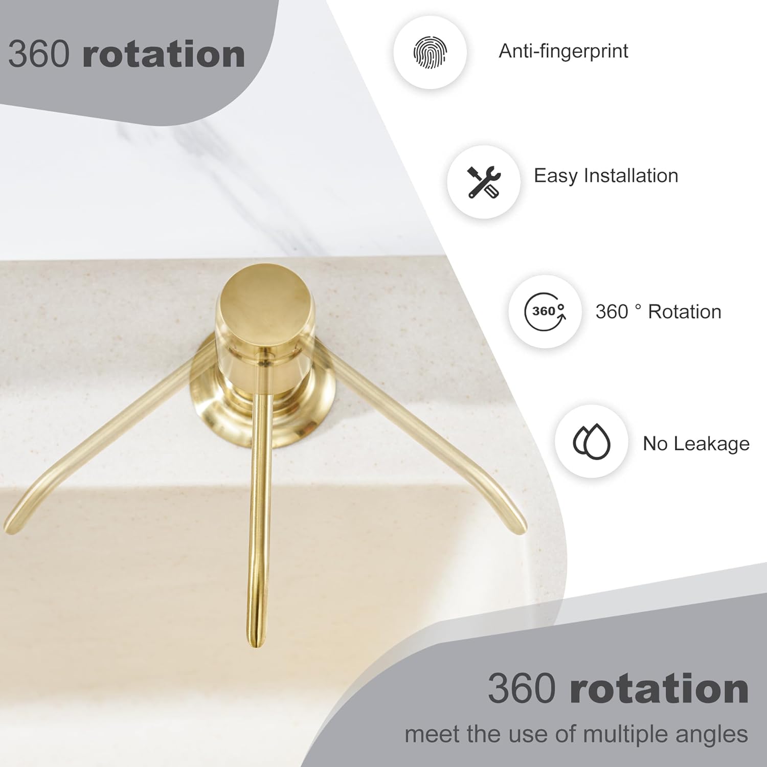 Brass Sink Soap Dispenser with - đánh giá và giá Kitchen Appliances Built In