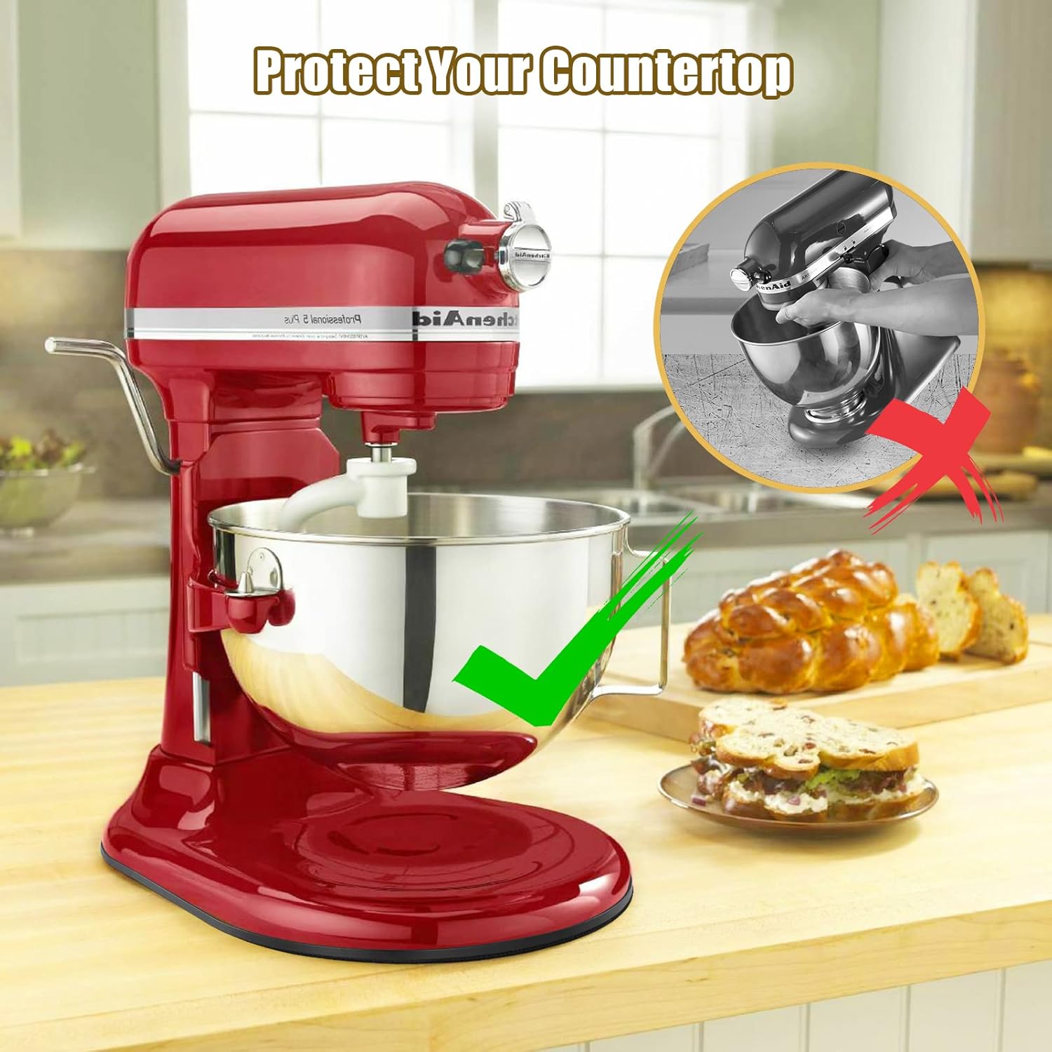 Sliding Mat for Kitchenaid Mix - đánh giá và giá Stand Mixer Bowl
