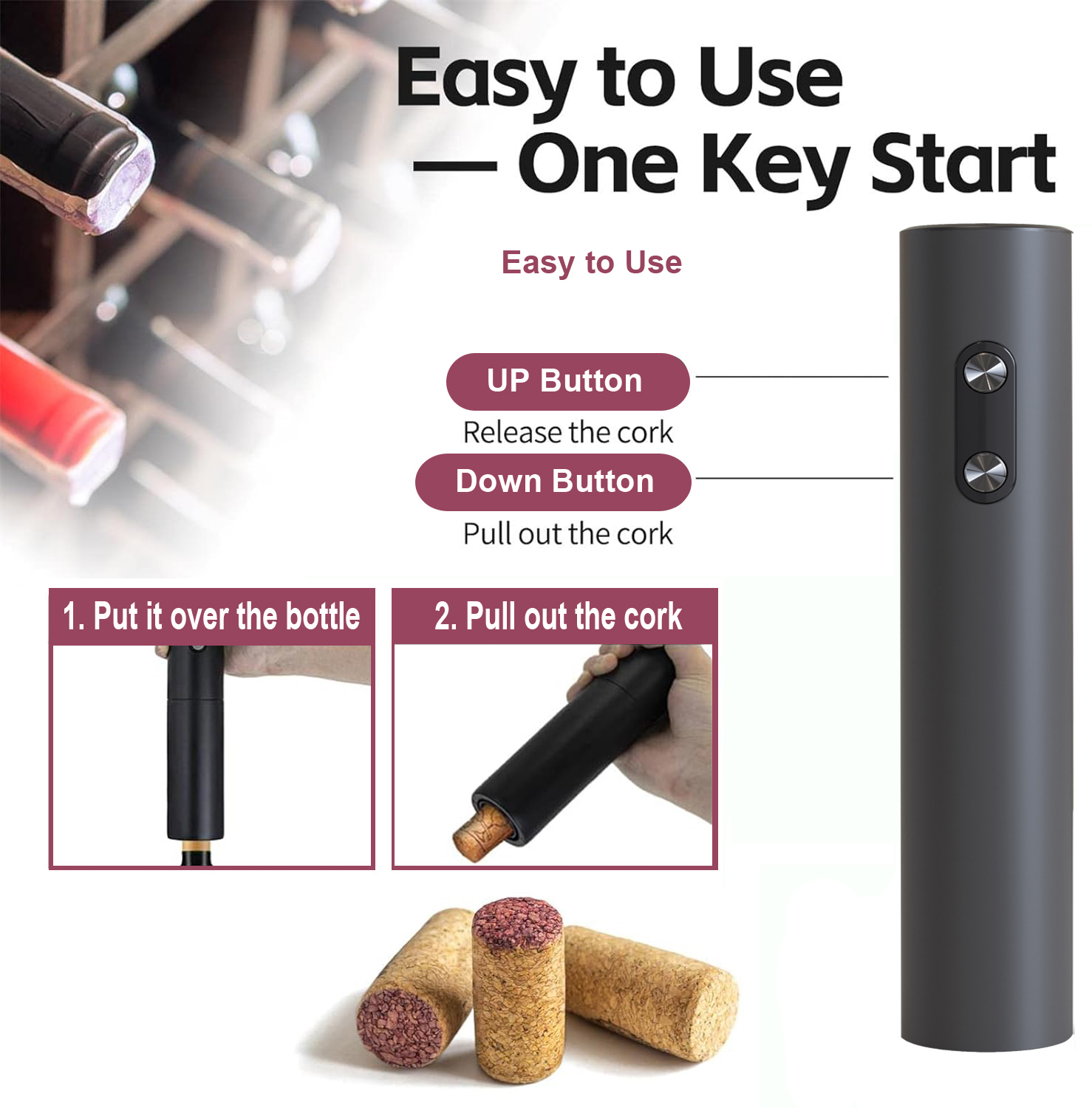 Electric Wine Opener, Black Co - đánh giá và giá Wine Opener Electric