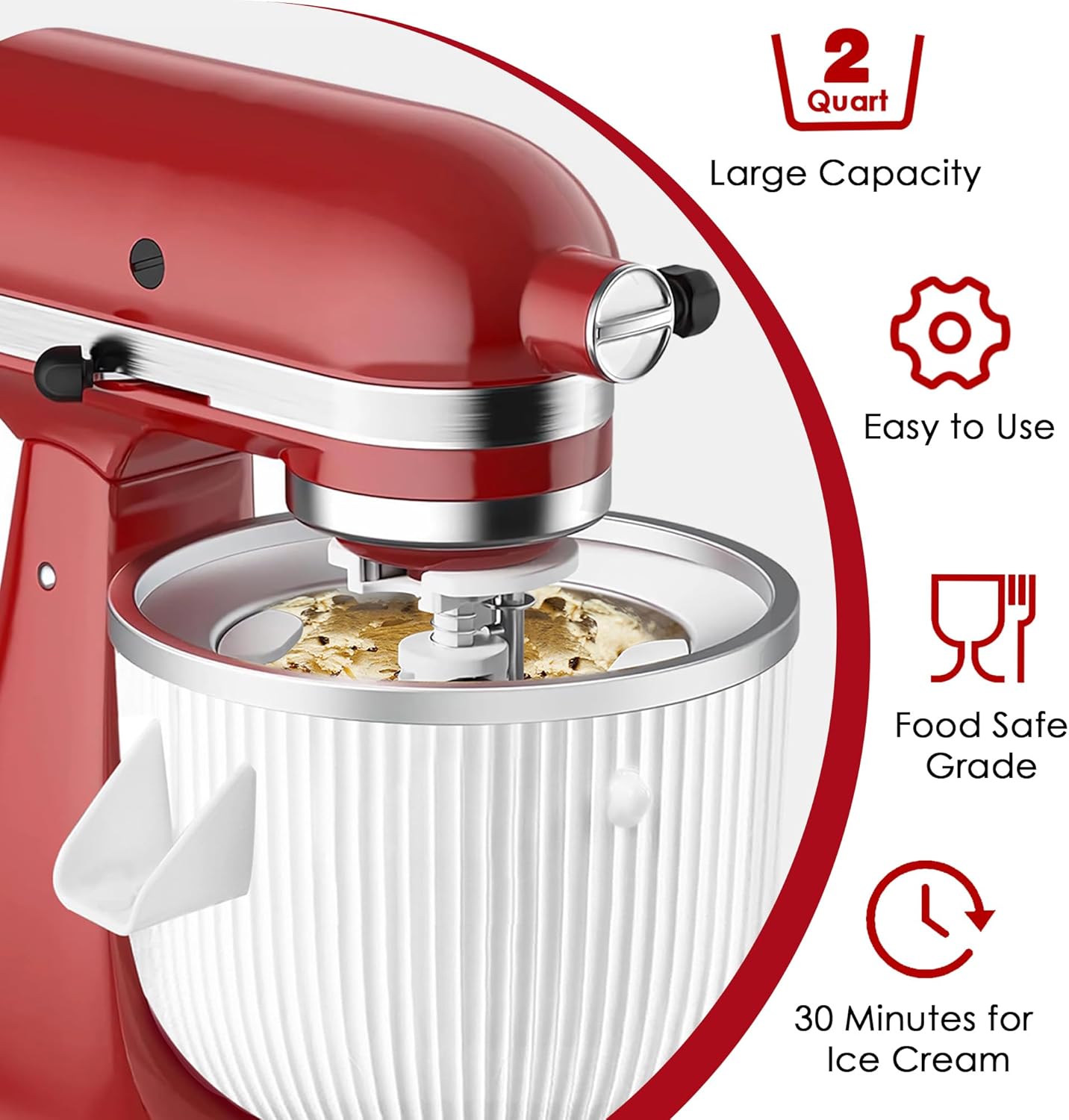 Ice Cream Maker Attachment for - đánh giá và giá Stand Mixer Bowl